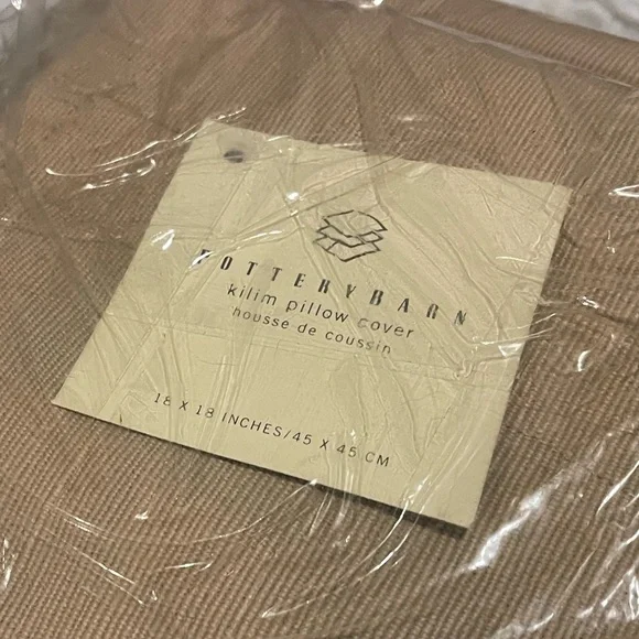 RARE! New Pottery Barn SW Tribal Kilim Pillow Cover, 18” #4 - Picture 3 of 7